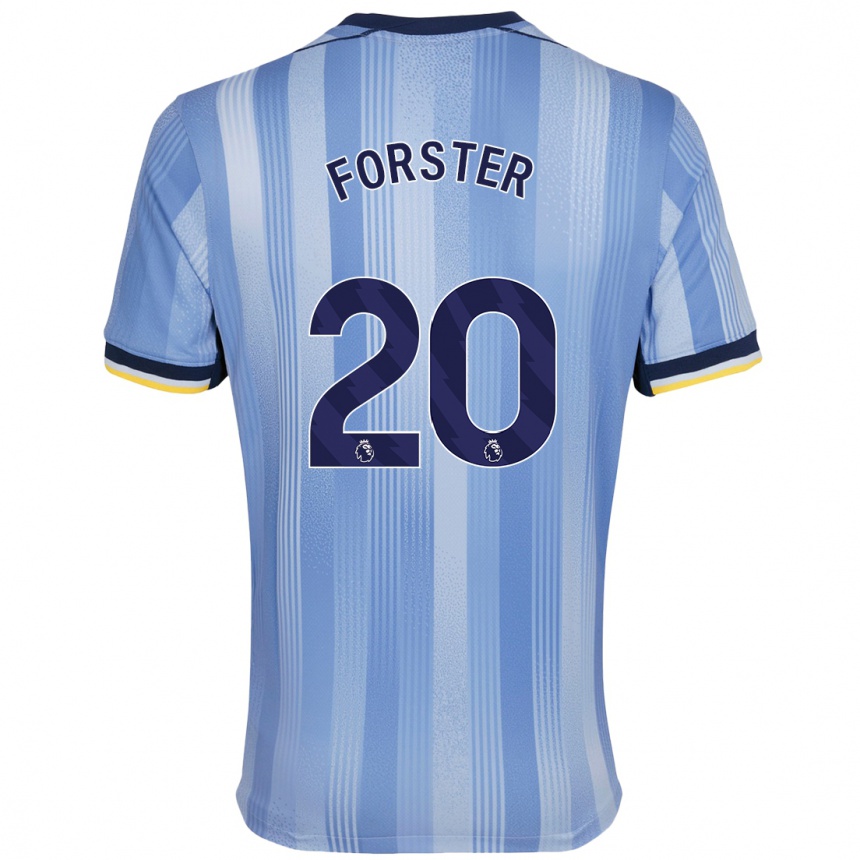 Kids Football Fraser Forster #20 Light Blue Away Jersey 2024/25 T-Shirt Uk