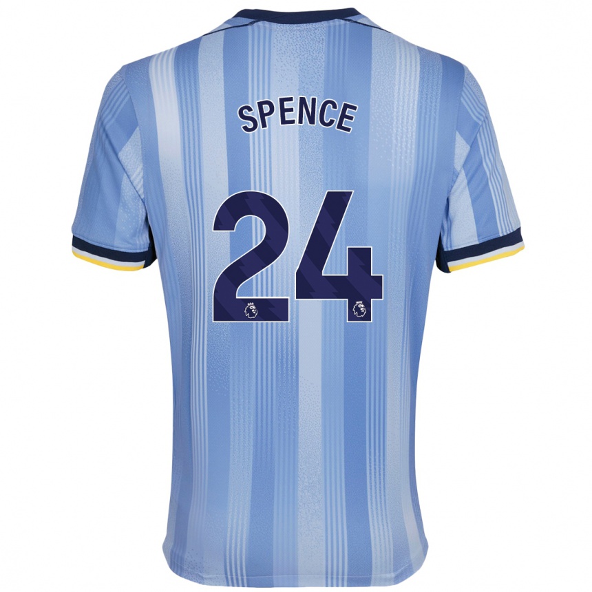 Kids Football Djed Spence #24 Light Blue Away Jersey 2024/25 T-Shirt Uk