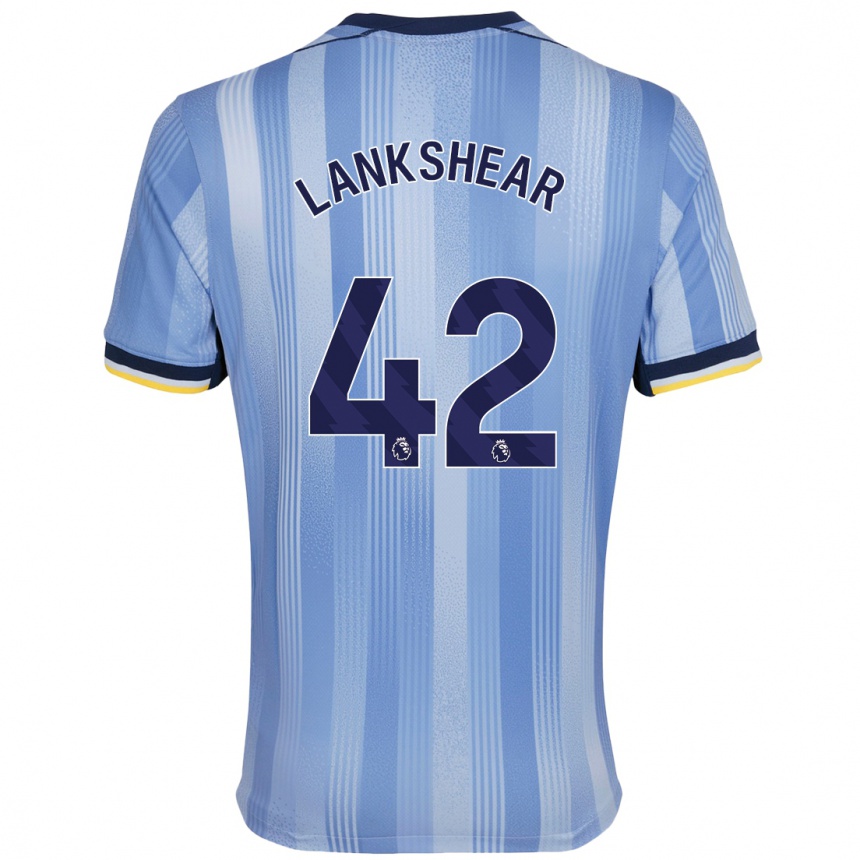 Kids Football Will Lankshear #42 Light Blue Away Jersey 2024/25 T-Shirt Uk