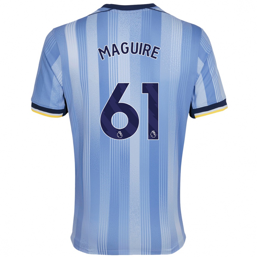 Kids Football Aaron Maguire #61 Light Blue Away Jersey 2024/25 T-Shirt Uk