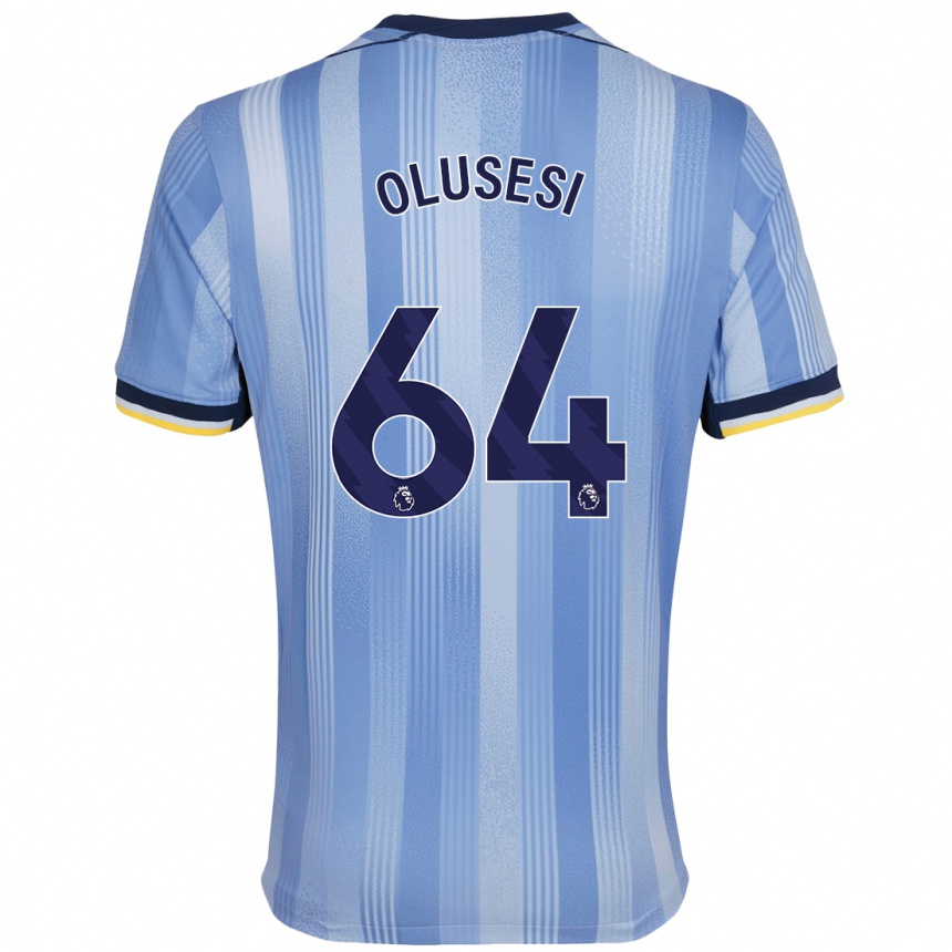 Kids Football Callum Olusesi #64 Light Blue Away Jersey 2024/25 T-Shirt Uk