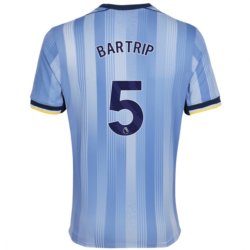 Kids Football Molly Bartrip #5 Light Blue Away Jersey 2024/25 T-Shirt Uk