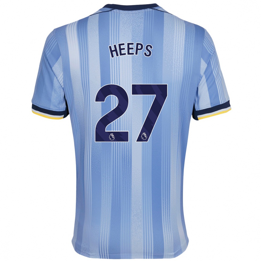 Kids Football Eleanor Heeps #27 Light Blue Away Jersey 2024/25 T-Shirt Uk