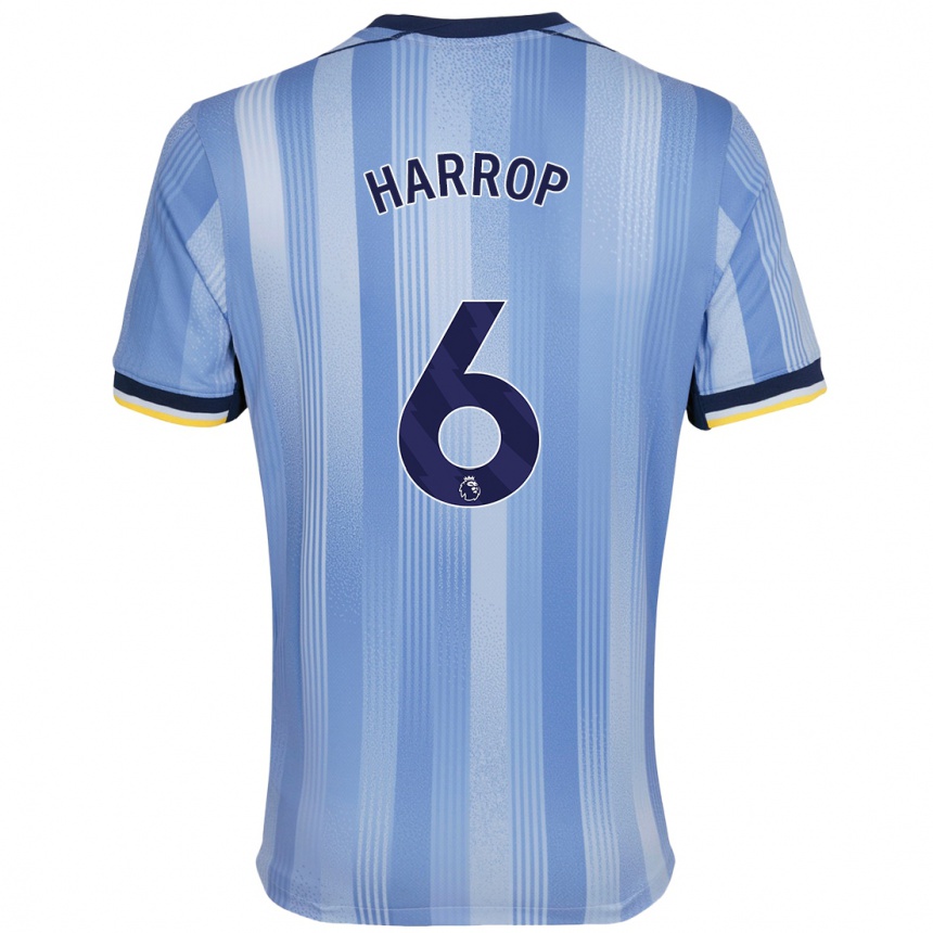 Kids Football Kerys Harrop #6 Light Blue Away Jersey 2024/25 T-Shirt Uk