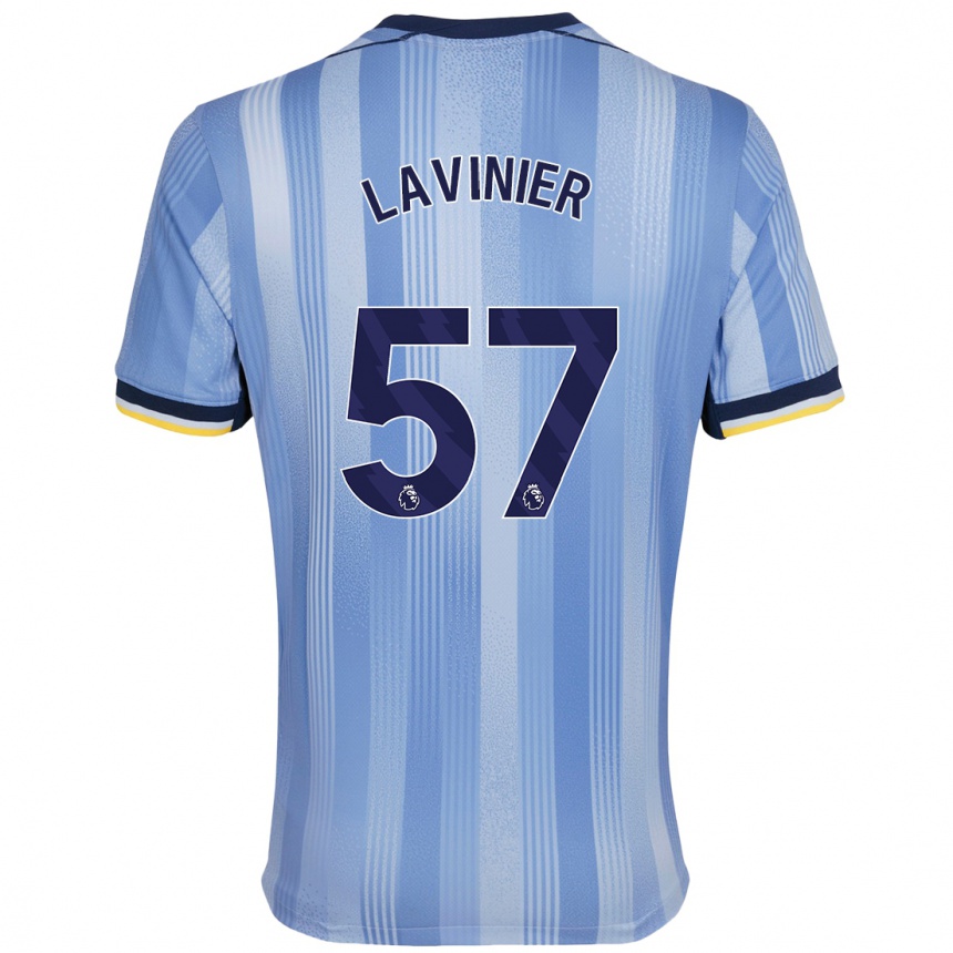 Kids Football Marcel Lavinier #57 Light Blue Away Jersey 2024/25 T-Shirt Uk