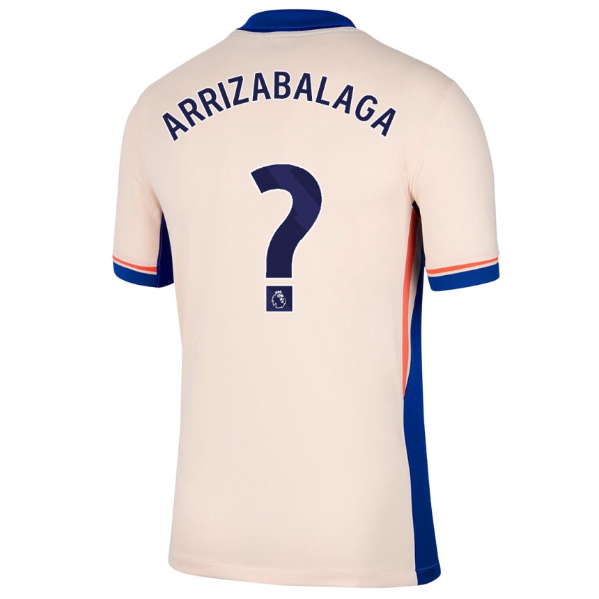 Kids Football Kepa Arrizabalaga #0 Light Beige Away Jersey 2024/25 T-Shirt Uk