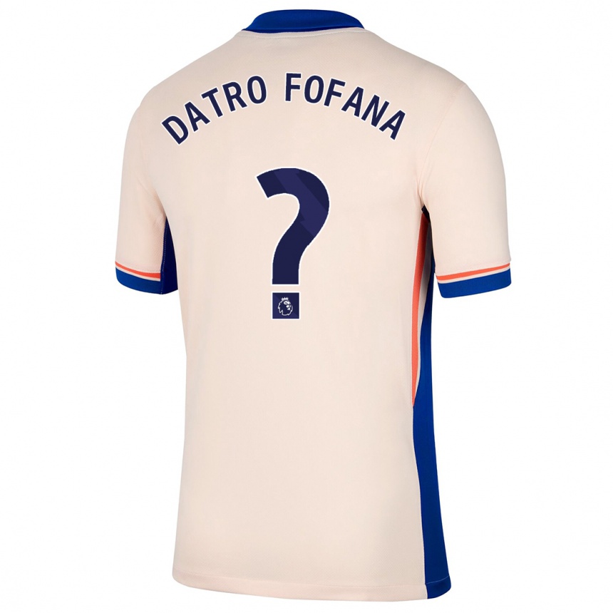 Kids Football David Datro Fofana #0 Light Beige Away Jersey 2024/25 T-Shirt Uk