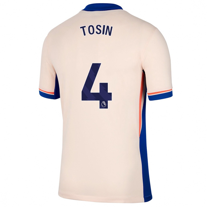 Kids Football Tosin Adarabioyo #4 Light Beige Away Jersey 2024/25 T-Shirt Uk