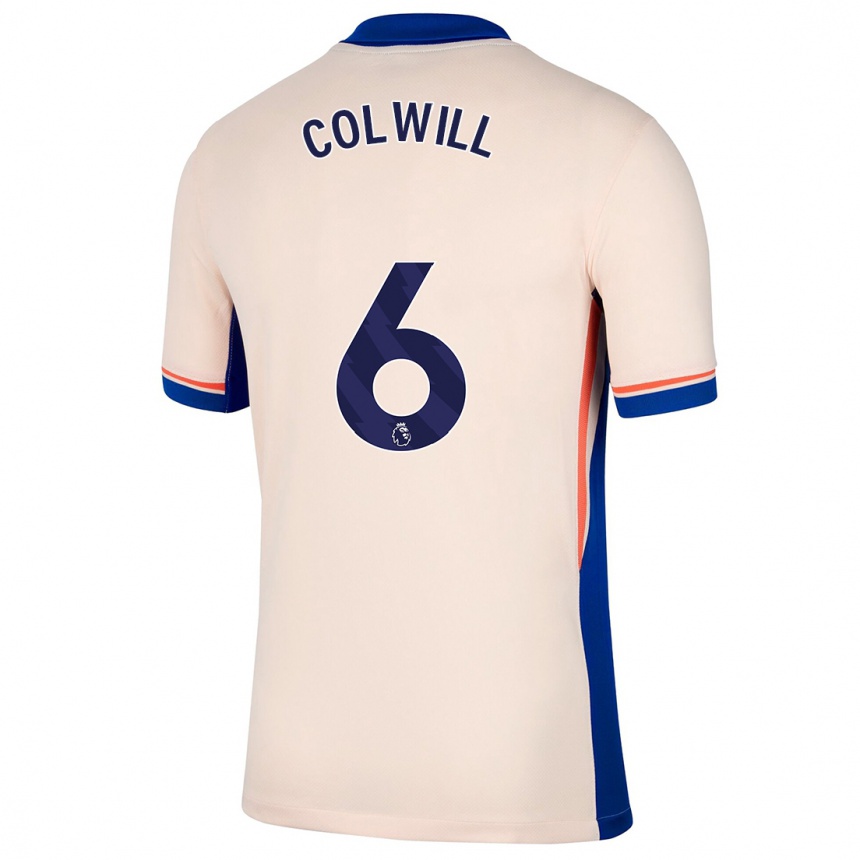 Kids Football Levi Colwill #6 Light Beige Away Jersey 2024/25 T-Shirt Uk