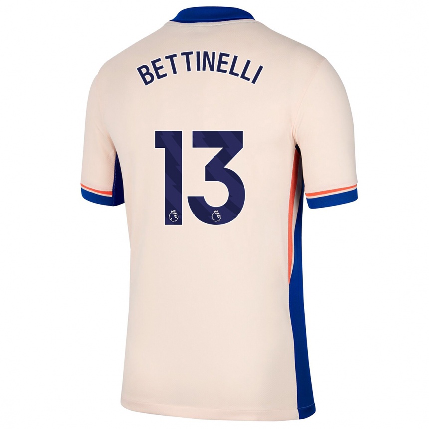 Kids Football Marcus Bettinelli #13 Light Beige Away Jersey 2024/25 T-Shirt Uk