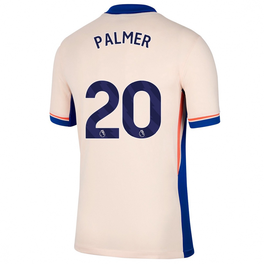 Kids Football Cole Palmer #20 Light Beige Away Jersey 2024/25 T-Shirt Uk