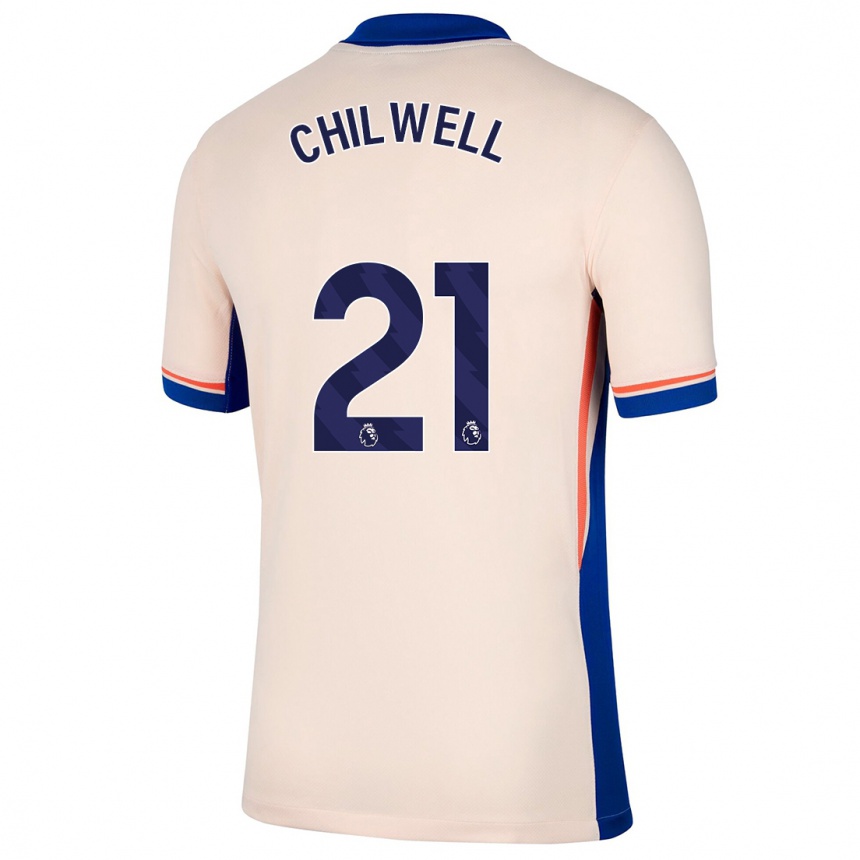 Kids Football Ben Chilwell #21 Light Beige Away Jersey 2024/25 T-Shirt Uk