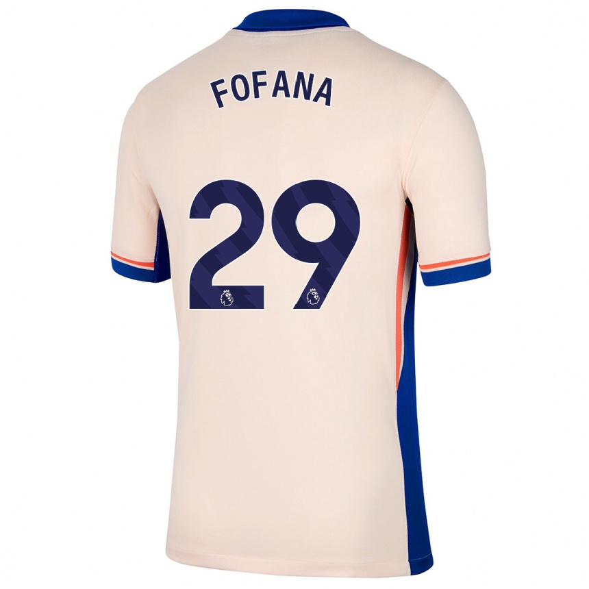 Kids Football Wesley Fofana #29 Light Beige Away Jersey 2024/25 T-Shirt Uk