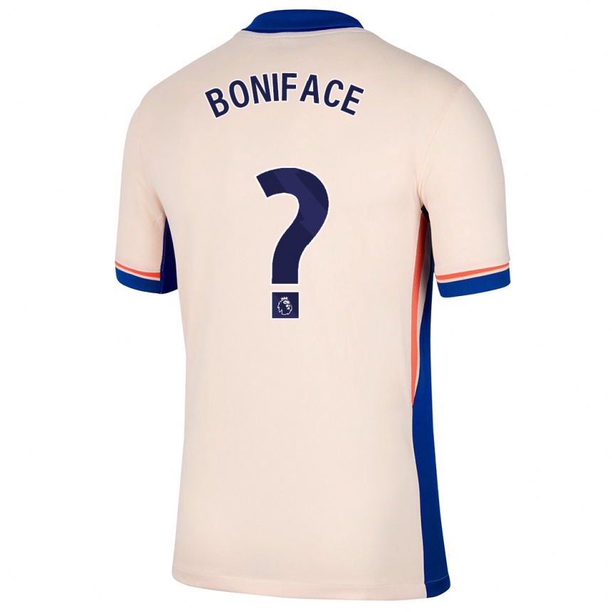 Kids Football Somto Boniface #0 Light Beige Away Jersey 2024/25 T-Shirt Uk