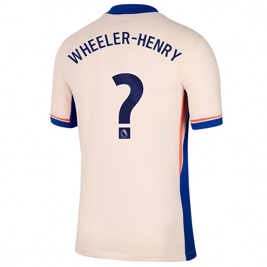 Kids Football Joseph Wheeler-Henry #0 Light Beige Away Jersey 2024/25 T-Shirt Uk