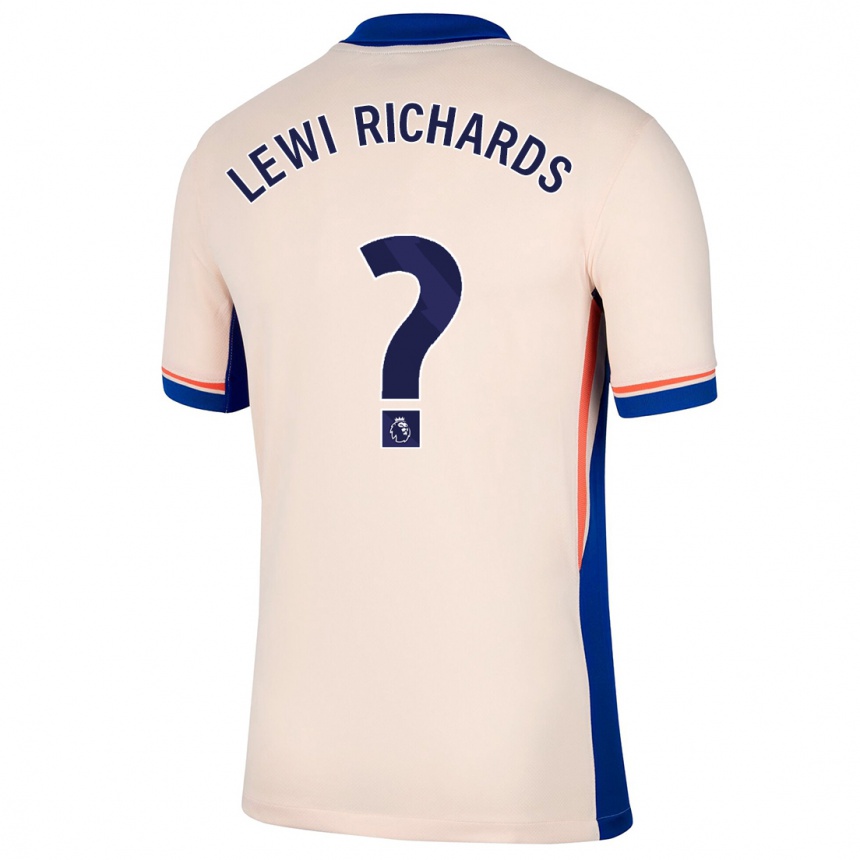 Kids Football Lewi Richards #0 Light Beige Away Jersey 2024/25 T-Shirt Uk