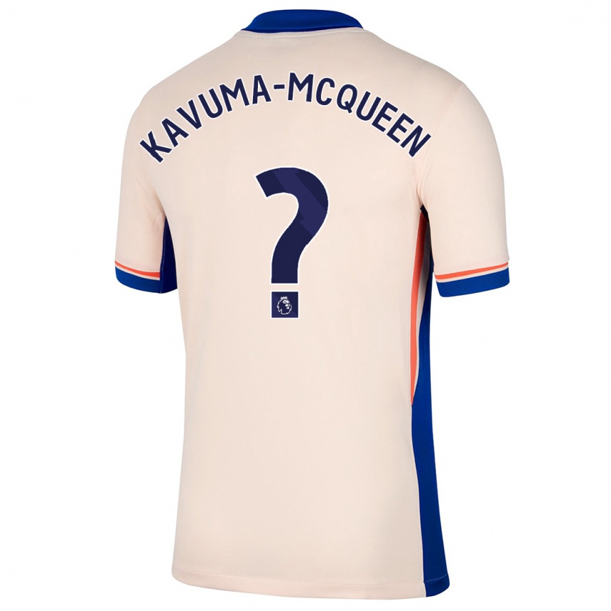 Kids Football Ryan Kavuma-Mcqueen #0 Light Beige Away Jersey 2024/25 T-Shirt Uk