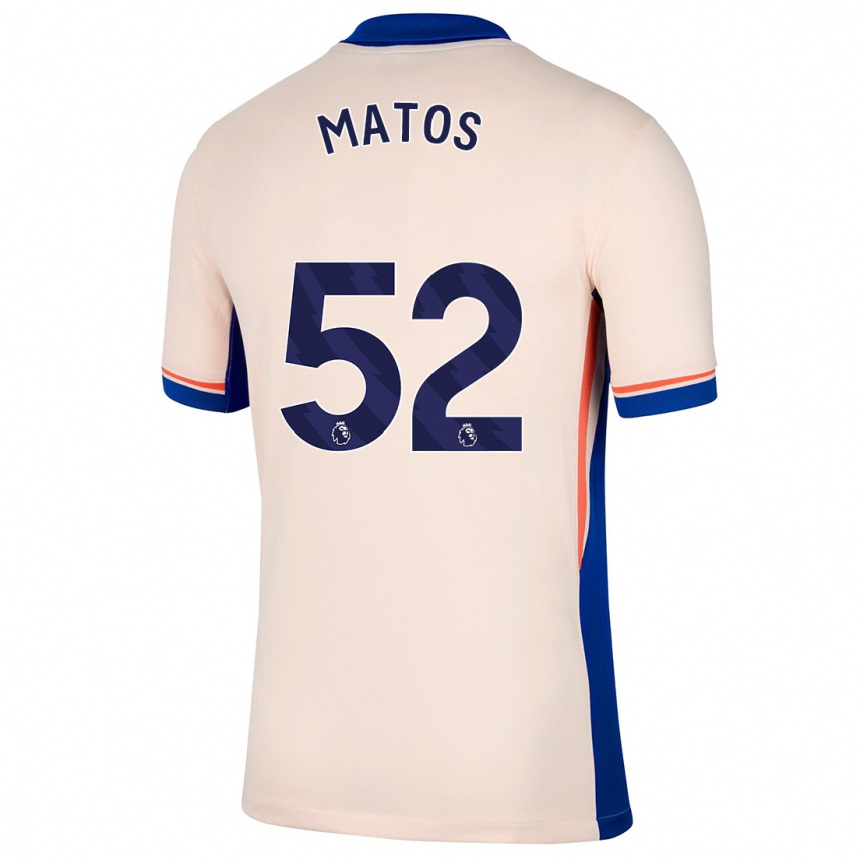 Kids Football Alex Matos #52 Light Beige Away Jersey 2024/25 T-Shirt Uk