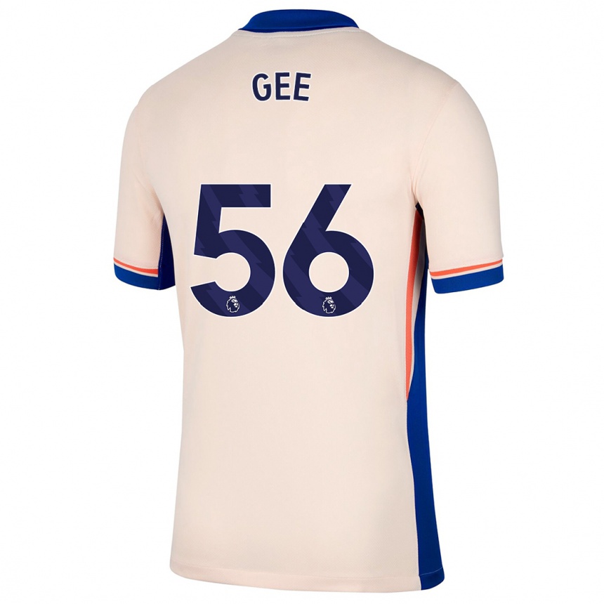 Kids Football Billy Gee #56 Light Beige Away Jersey 2024/25 T-Shirt Uk