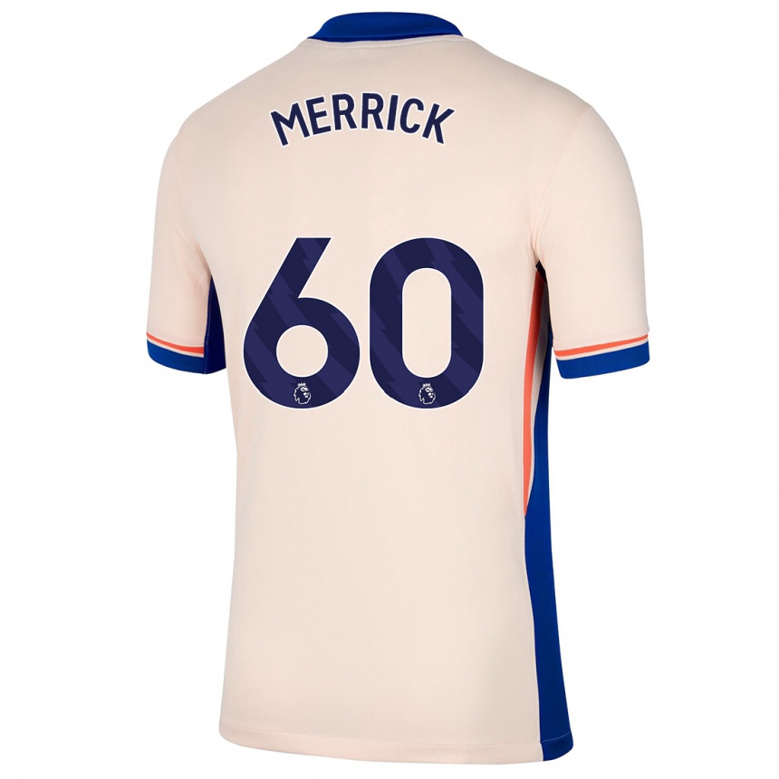 Kids Football Max Merrick #60 Light Beige Away Jersey 2024/25 T-Shirt Uk