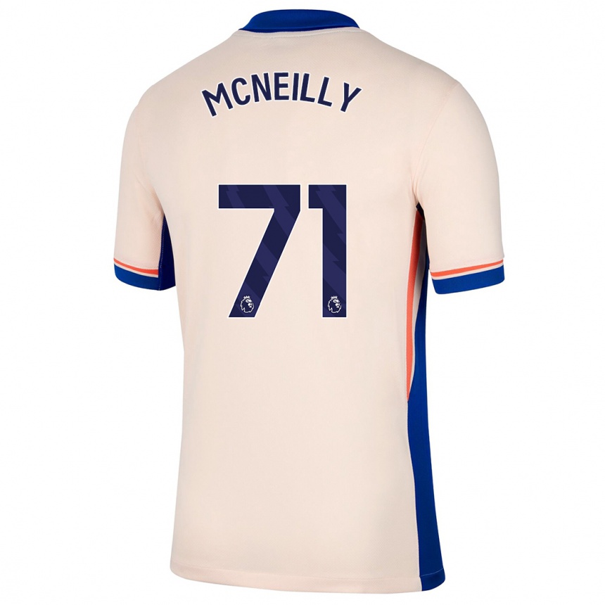 Kids Football Donnell Mcneilly #71 Light Beige Away Jersey 2024/25 T-Shirt Uk