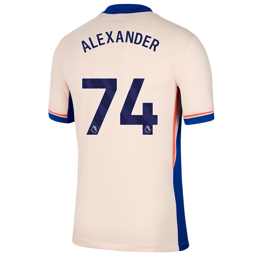 Kids Football Reiss Alexander Russell-Denny #74 Light Beige Away Jersey 2024/25 T-Shirt Uk