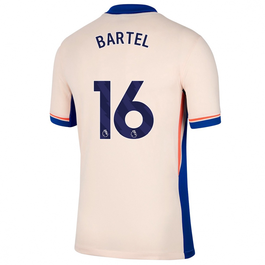 Kids Football Júlia Bartel #16 Light Beige Away Jersey 2024/25 T-Shirt Uk