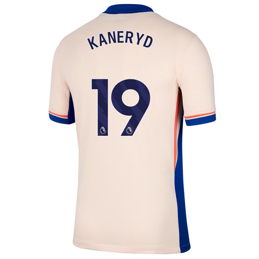 Kids Football Johanna Rytting Kaneryd #19 Light Beige Away Jersey 2024/25 T-Shirt Uk