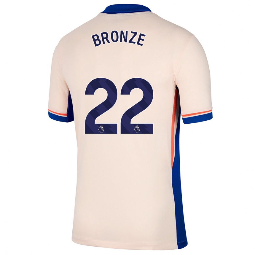 Kids Football Lucy Bronze #22 Light Beige Away Jersey 2024/25 T-Shirt Uk