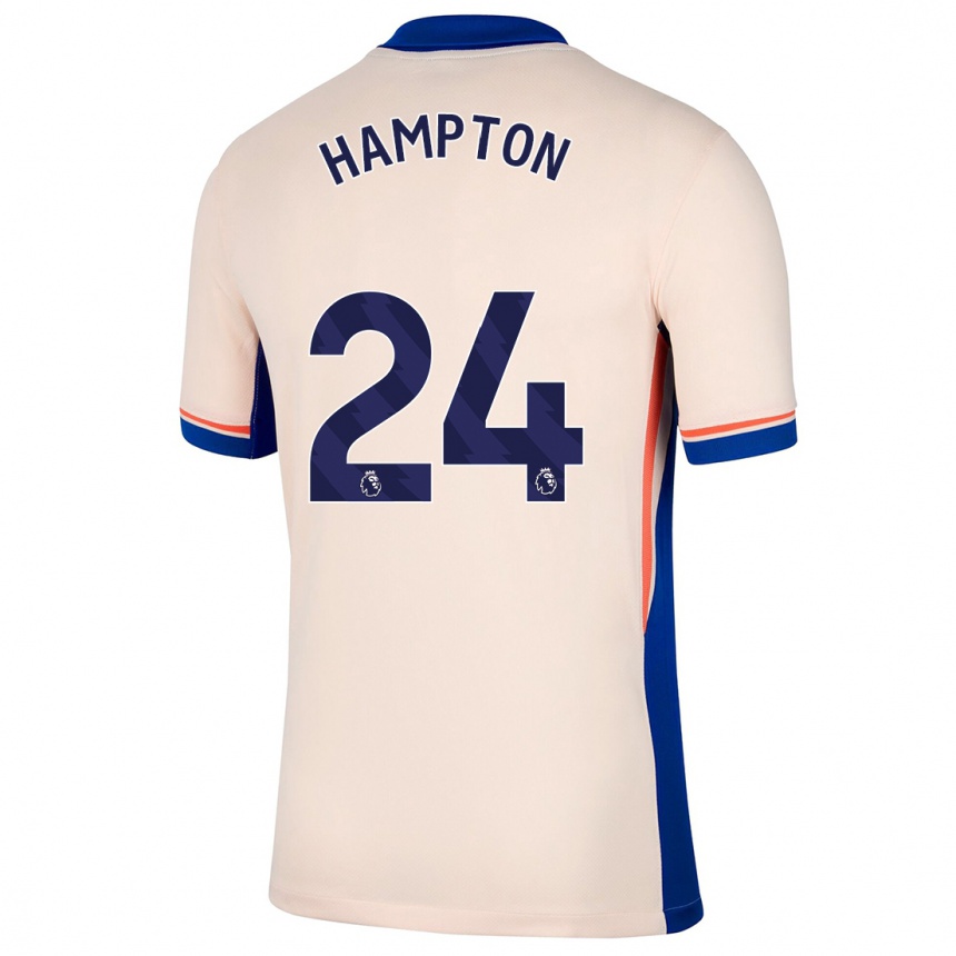 Kids Football Hannah Hampton #24 Light Beige Away Jersey 2024/25 T-Shirt Uk