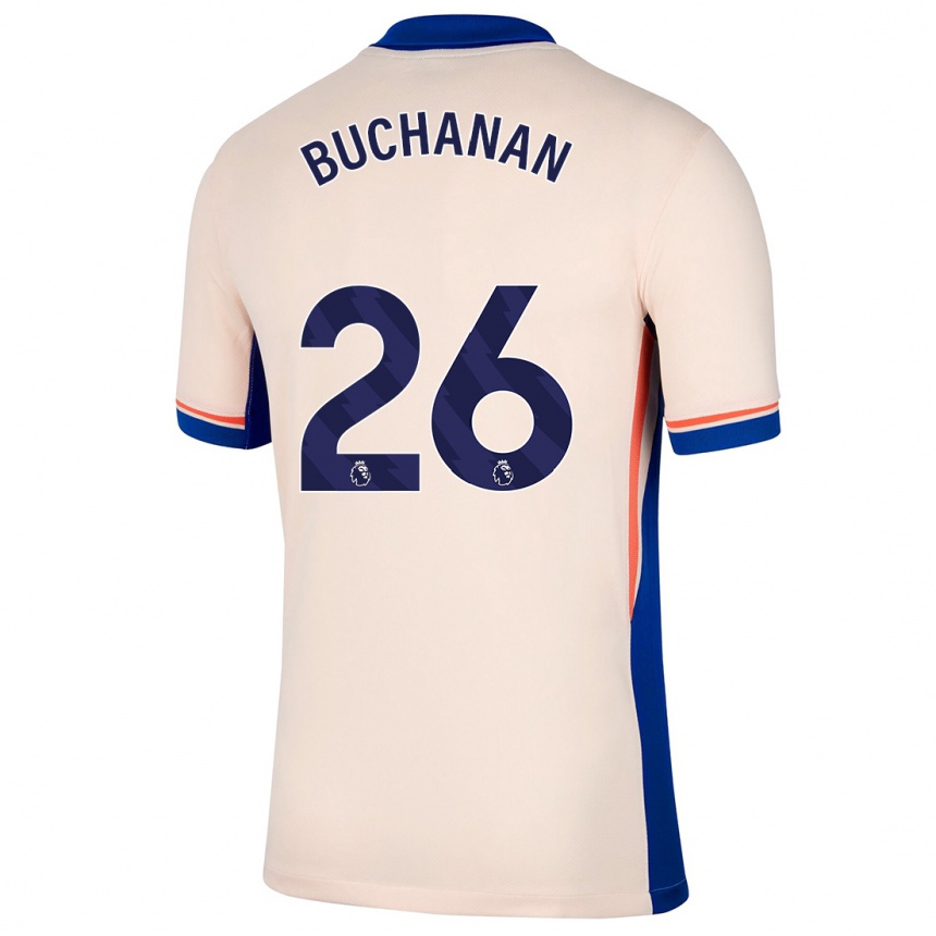 Kids Football Kadeisha Buchanan #26 Light Beige Away Jersey 2024/25 T-Shirt Uk