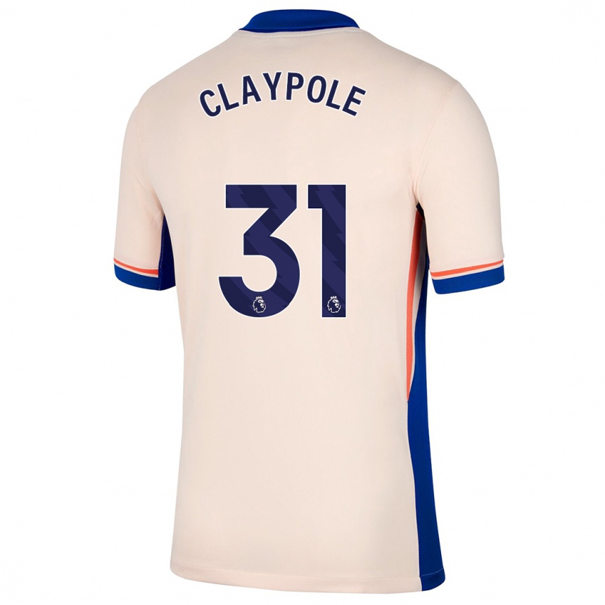 Kids Football Aimee Claypole #31 Light Beige Away Jersey 2024/25 T-Shirt Uk