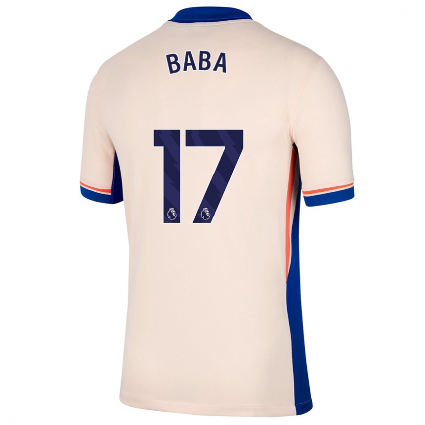 Kids Football Abdul-Rahman Baba #17 Light Beige Away Jersey 2024/25 T-Shirt Uk