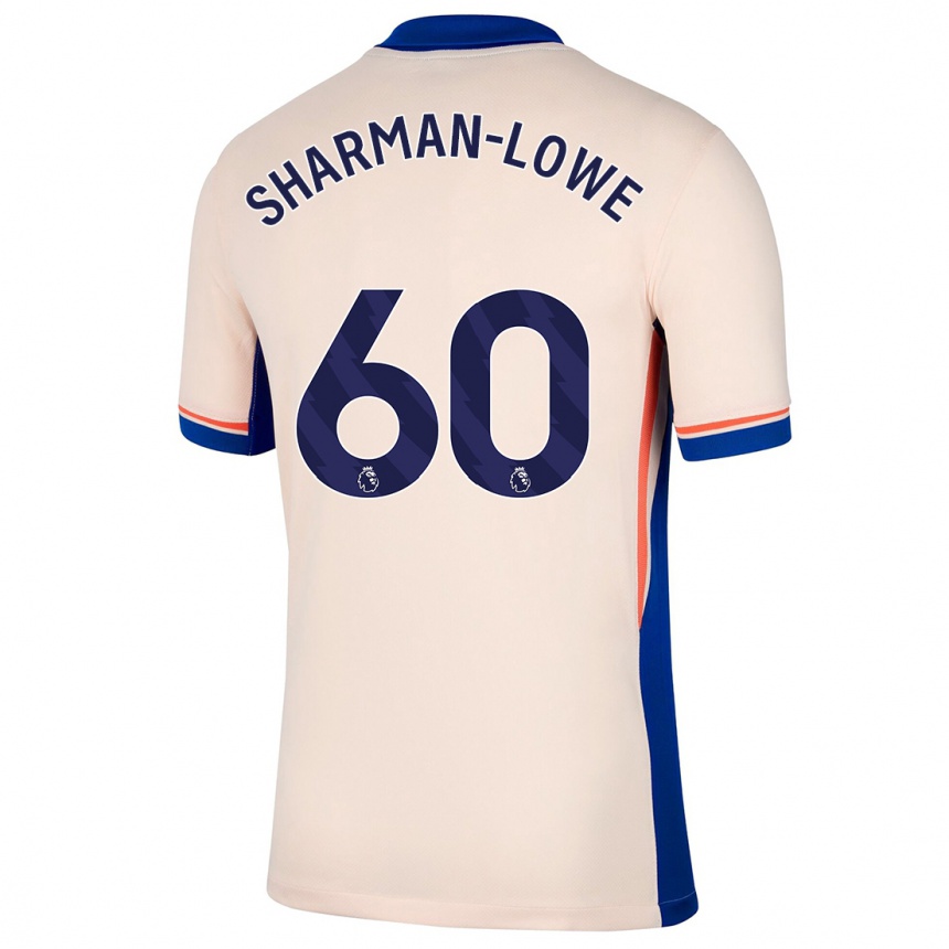 Kids Football Teddy Sharman-Lowe #60 Light Beige Away Jersey 2024/25 T-Shirt Uk