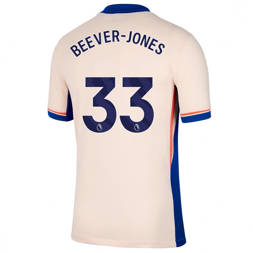 Kids Football Aggie Beever-Jones #33 Light Beige Away Jersey 2024/25 T-Shirt Uk