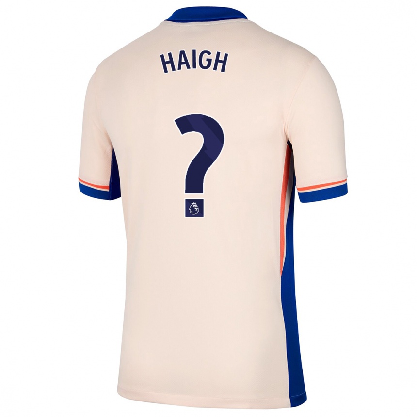 Kids Football Joe Haigh #0 Light Beige Away Jersey 2024/25 T-Shirt Uk