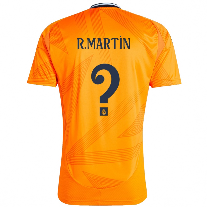 Kids Football Roberto Martín #0 Orange Away Jersey 2024/25 T-Shirt Uk