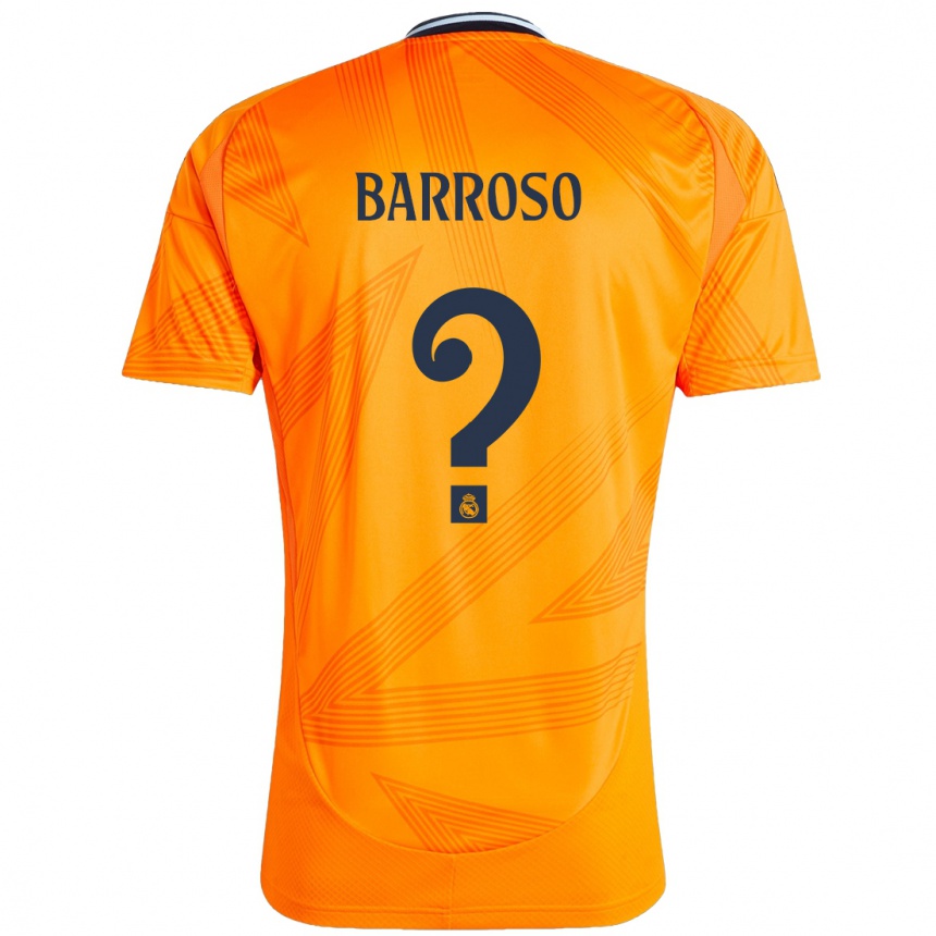 Kids Football Jaime Barroso #0 Orange Away Jersey 2024/25 T-Shirt Uk