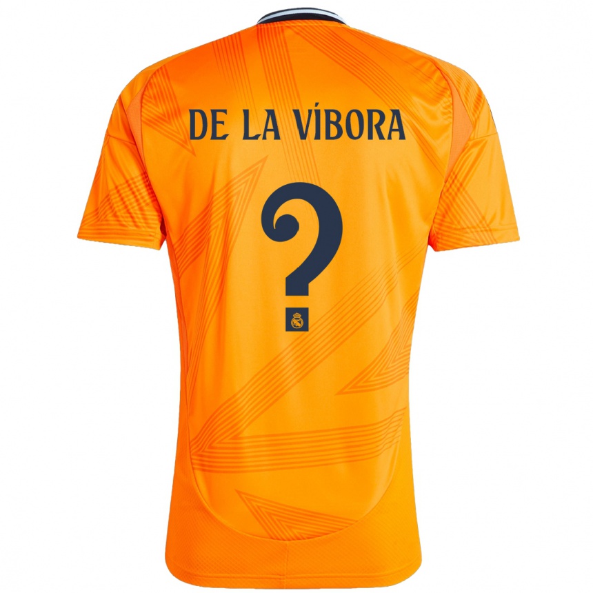 Kids Football David De La Víbora #0 Orange Away Jersey 2024/25 T-Shirt Uk