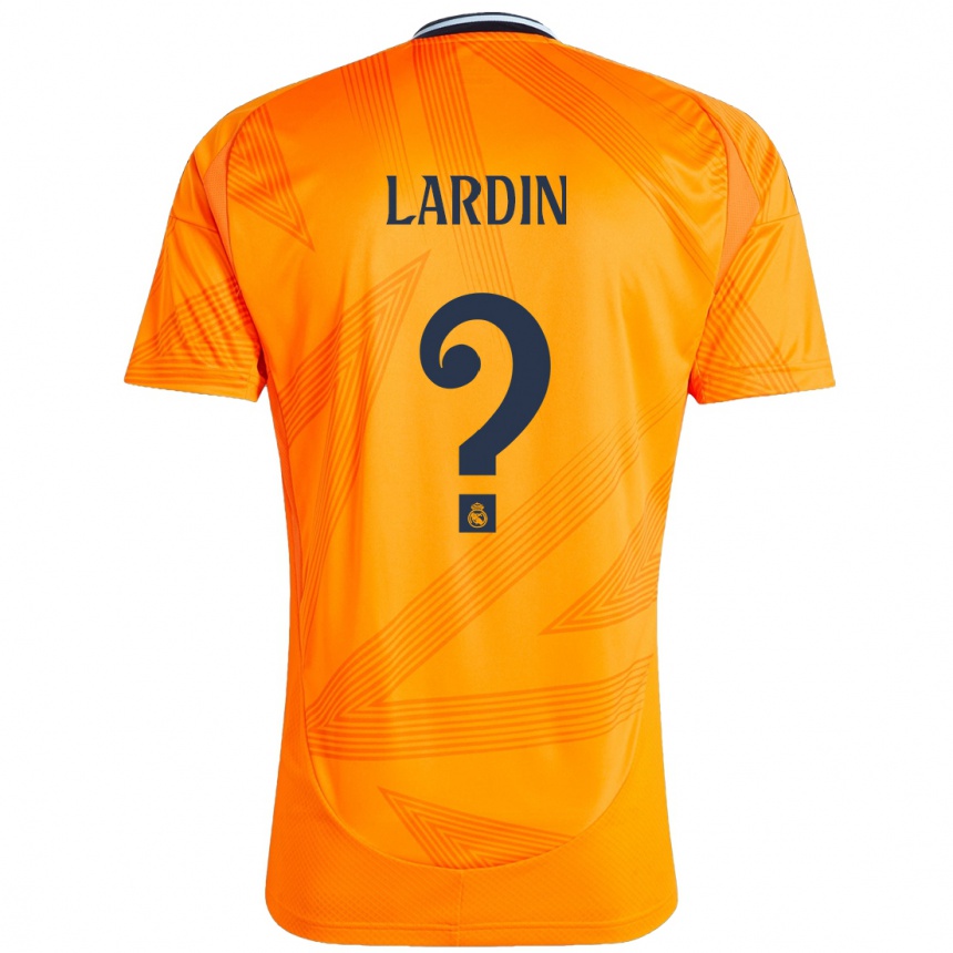 Kids Football Carlos Lardin #0 Orange Away Jersey 2024/25 T-Shirt Uk