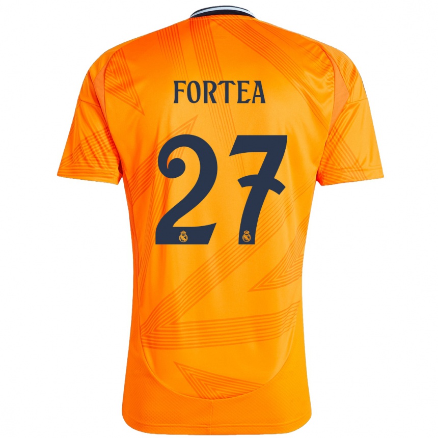 Kids Football Jesús Fortea #27 Orange Away Jersey 2024/25 T-Shirt Uk