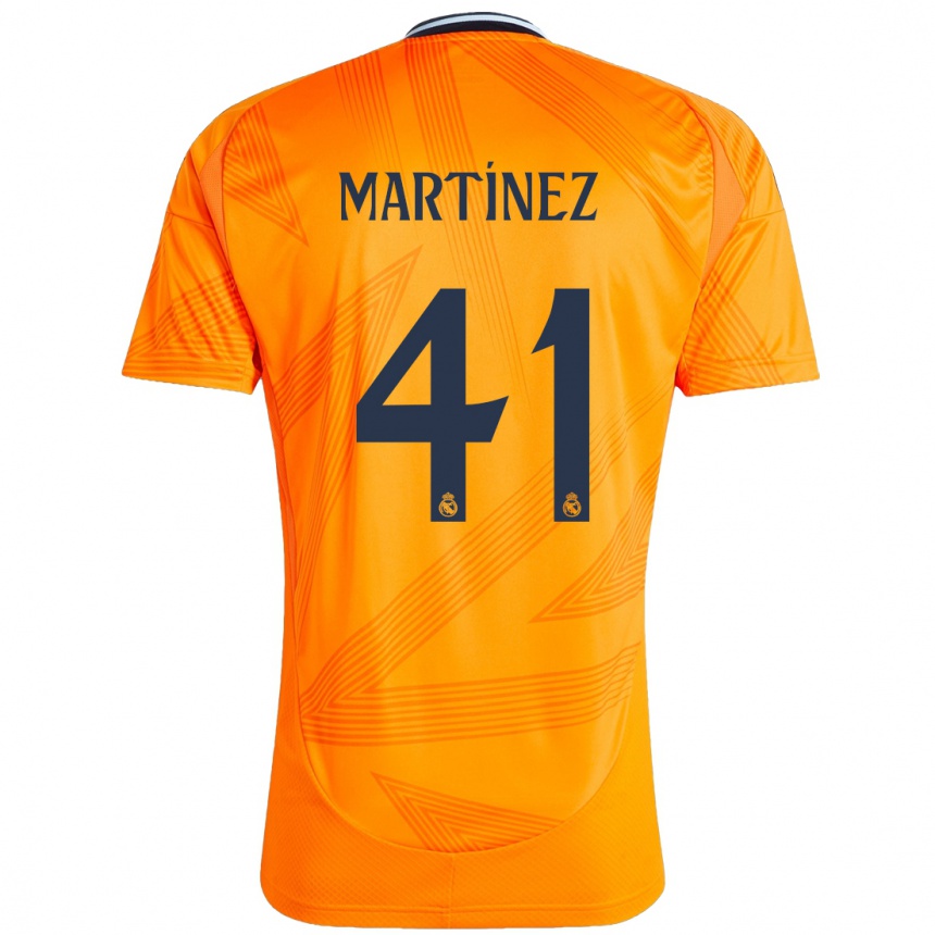 Kids Football Joan Martínez #41 Orange Away Jersey 2024/25 T-Shirt Uk