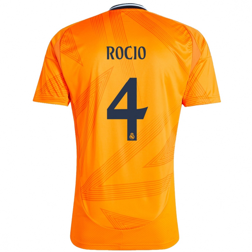 Kids Football Rocio Galvez #4 Orange Away Jersey 2024/25 T-Shirt Uk