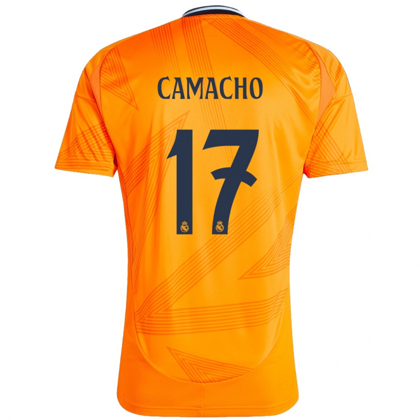 Kids Football Carla Camacho #17 Orange Away Jersey 2024/25 T-Shirt Uk