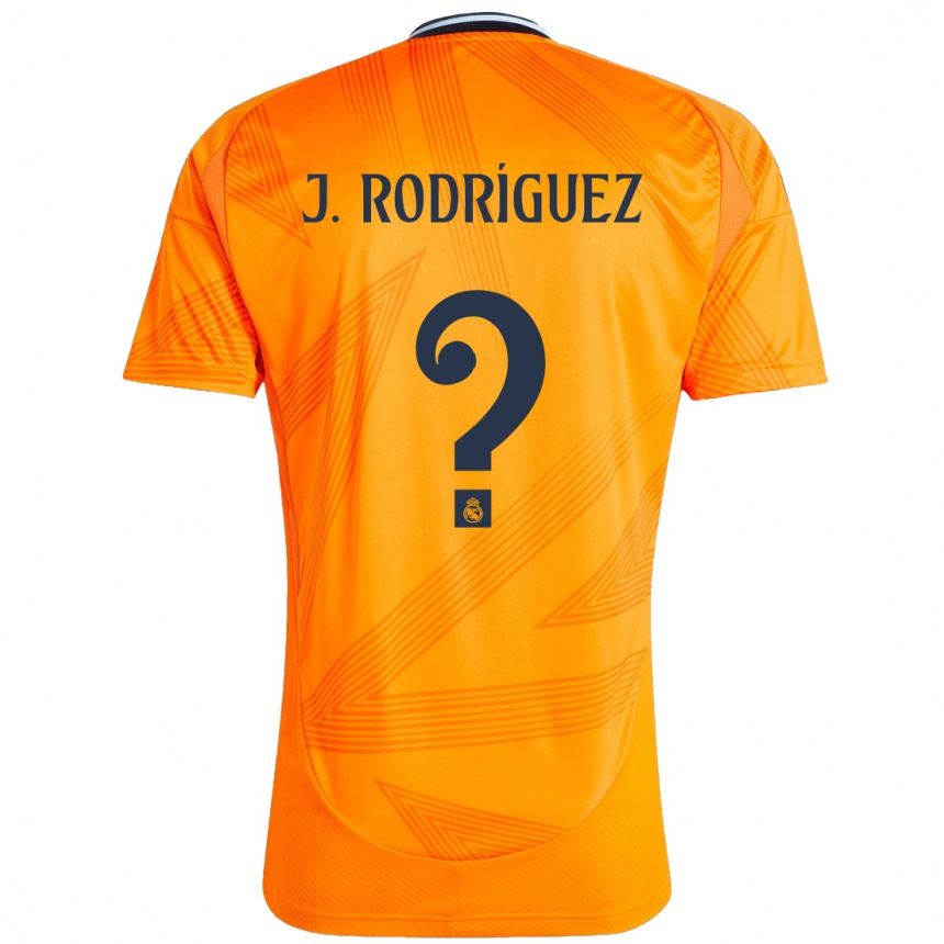 Kids Football Juan Rodríguez #0 Orange Away Jersey 2024/25 T-Shirt Uk