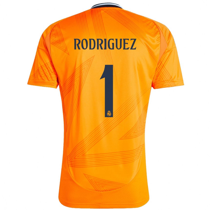 Kids Football Misa Rodriguez #1 Orange Away Jersey 2024/25 T-Shirt Uk