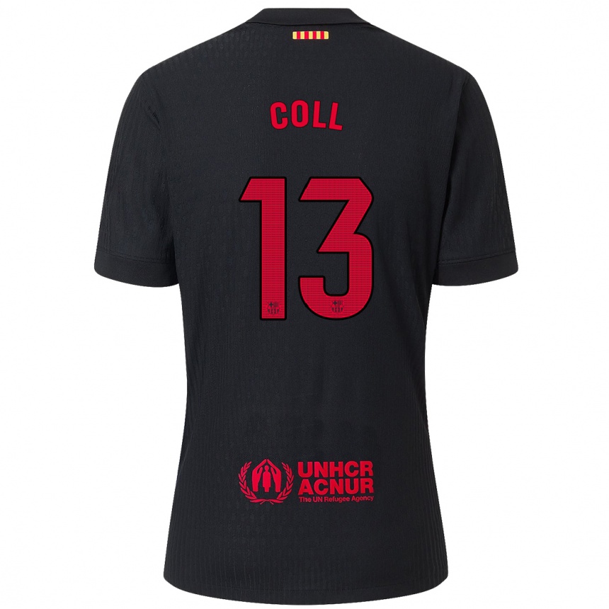 Kids Football Cata Coll #13 Black Red Away Jersey 2024/25 T-Shirt Uk