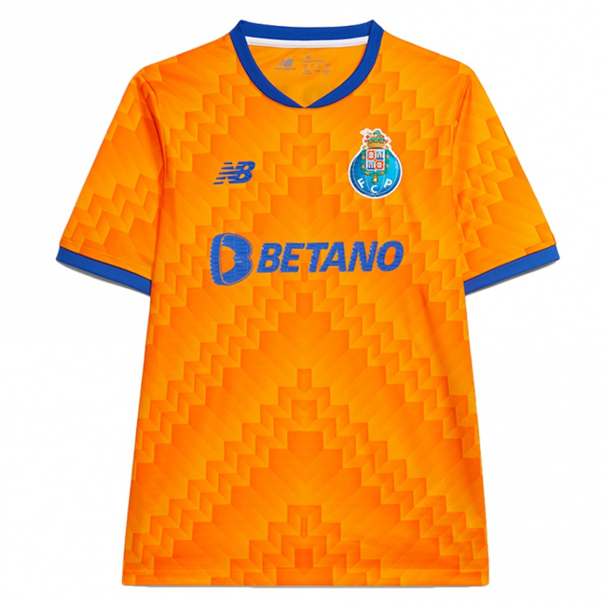 Kids Football Your Name #0 Orange Away Jersey 2024/25 T-Shirt Uk