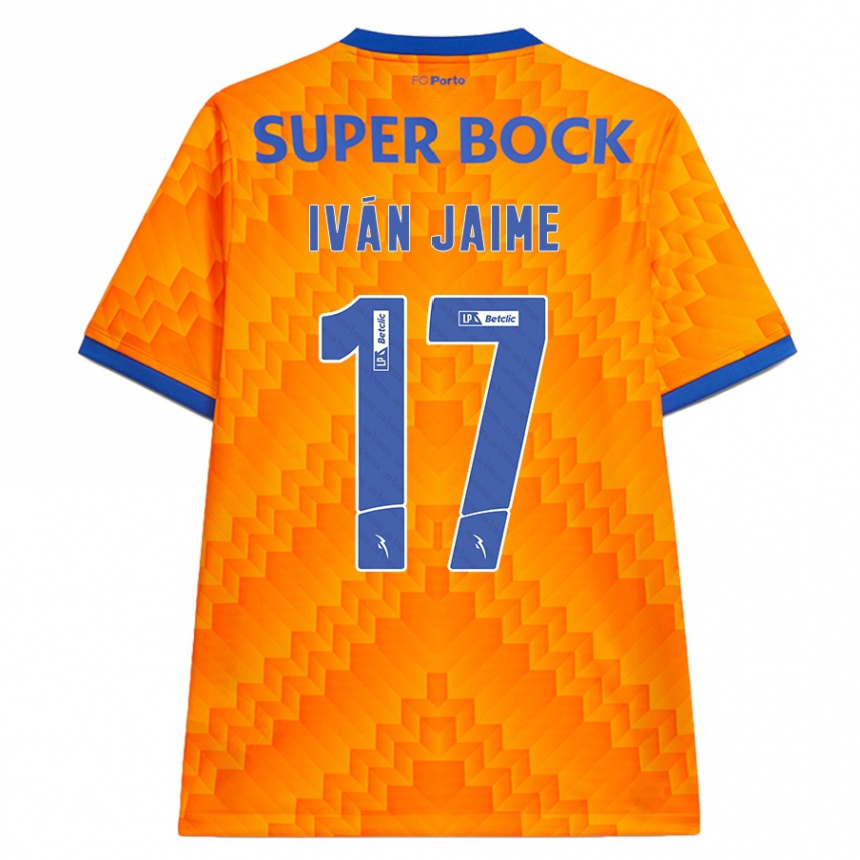 Kids Football Iván Jaime #17 Orange Away Jersey 2024/25 T-Shirt Uk