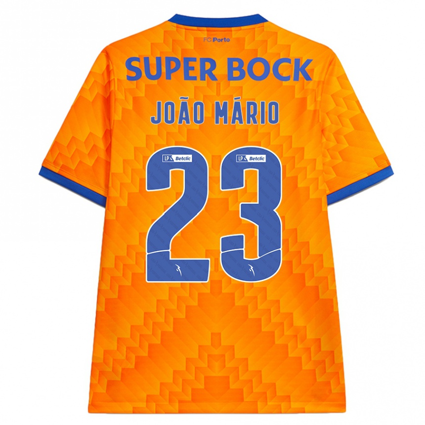 Kids Football João Mário #23 Orange Away Jersey 2024/25 T-Shirt Uk